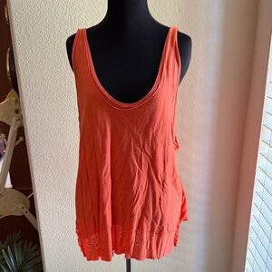 We The Free Women's Orange Racerback Layered Top